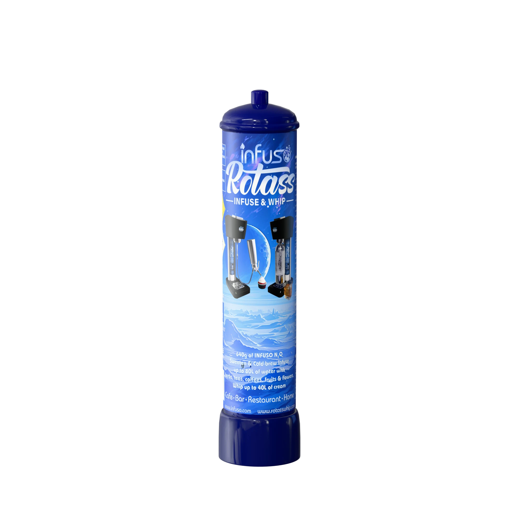 InfusoRotass® N2O 640g single cylinder refill