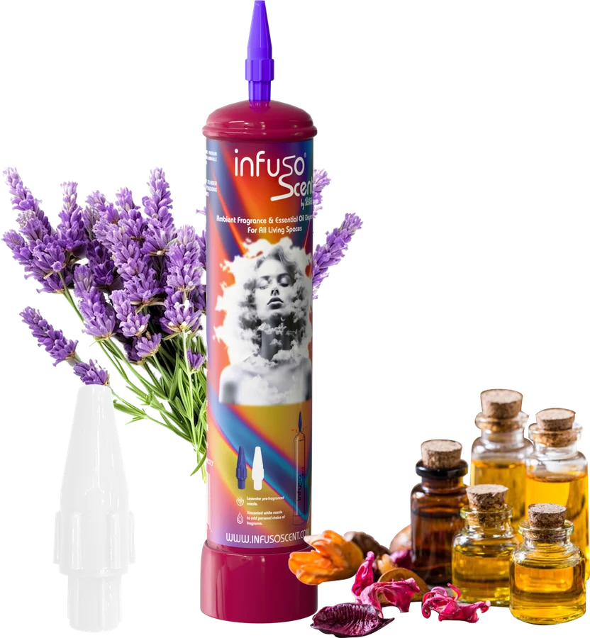 InfusoScent N₂O 640g cylinder with scent nozzle, lavender and oils